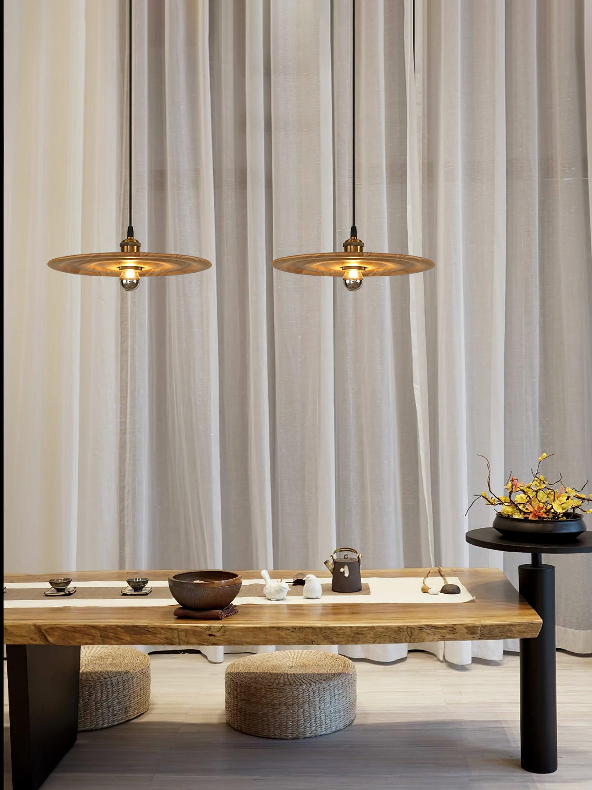 Suspension Oural en verre et bois – vue 22