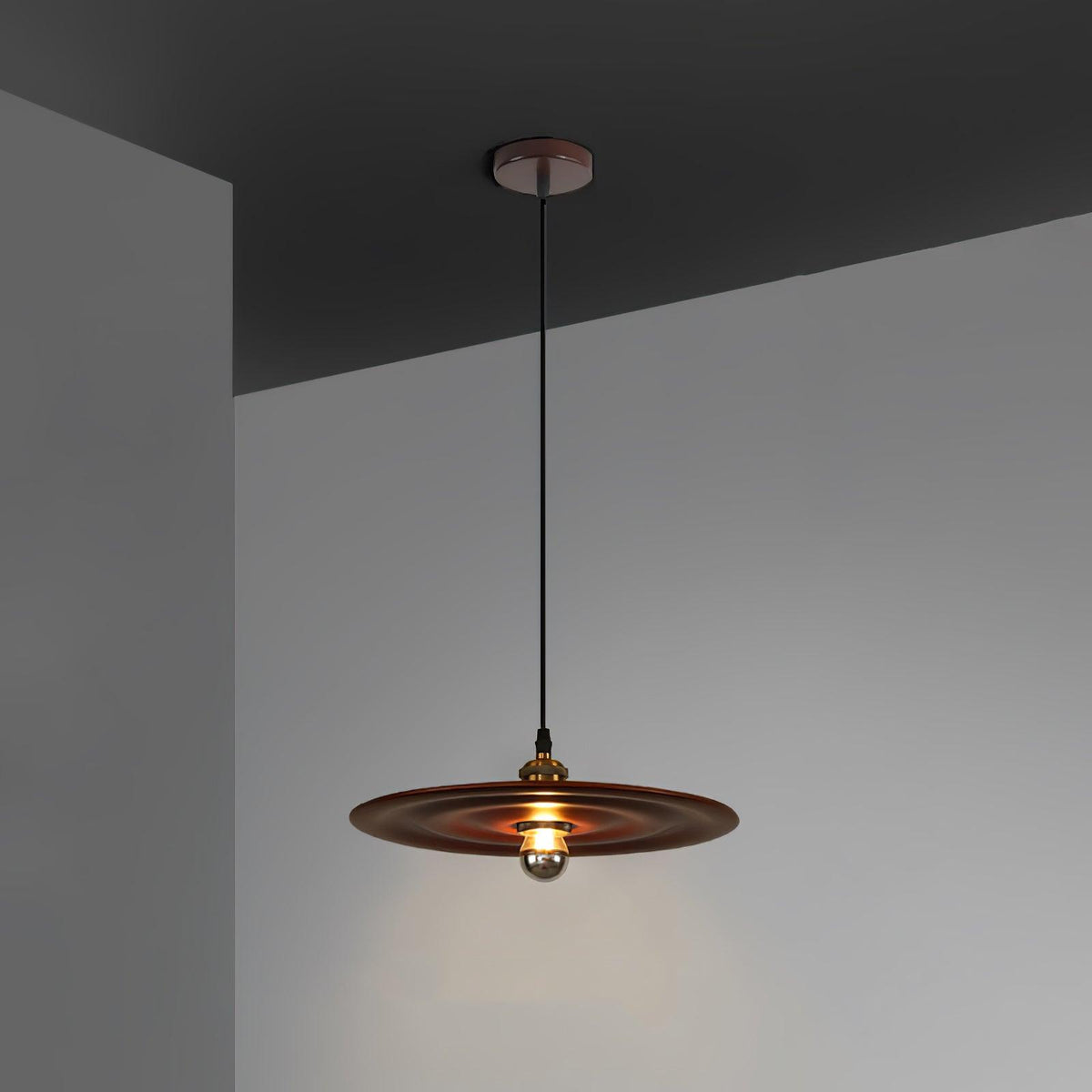 Suspension Oural en verre et bois – vue 9