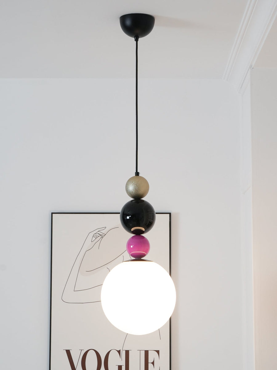 Suspension Vivace en verre et métal – vue 3