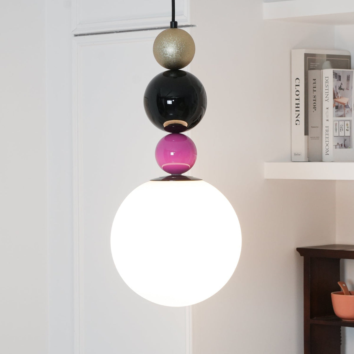 Suspension Vivace en verre et métal – vue 8