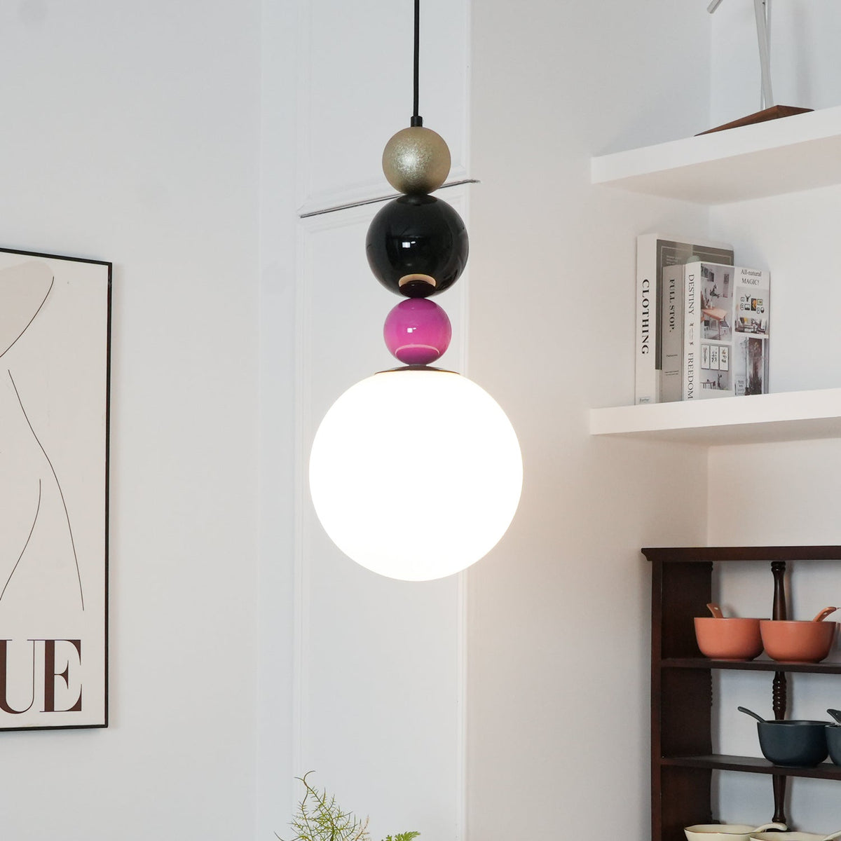Suspension Vivace en verre et métal – vue 28