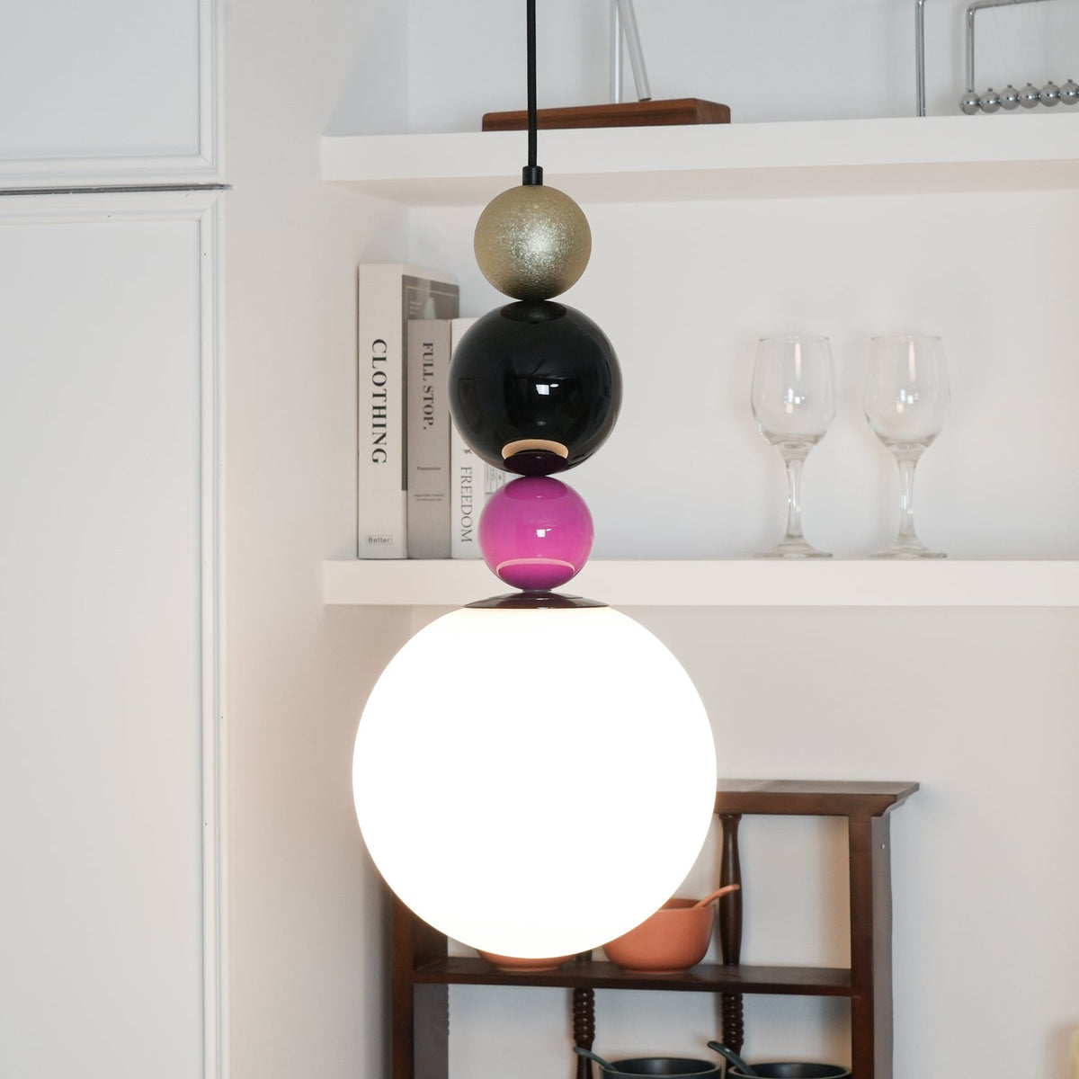 Suspension Vivace en verre et métal – vue 11