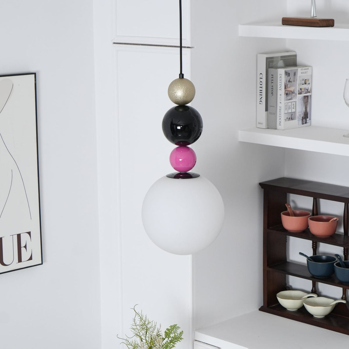 Suspension Vivace en verre et métal – vue 14