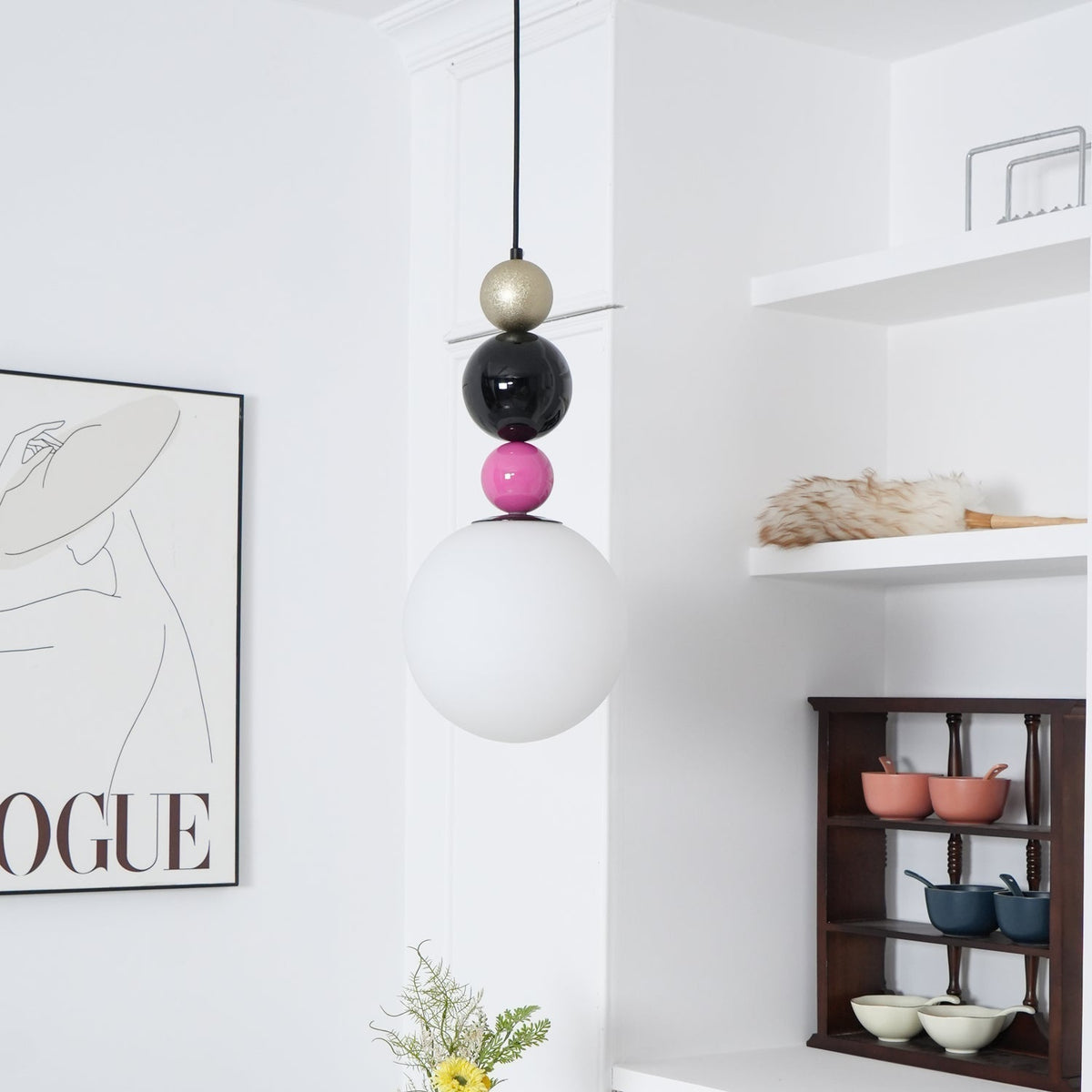 Suspension Vivace en verre et métal – vue 30