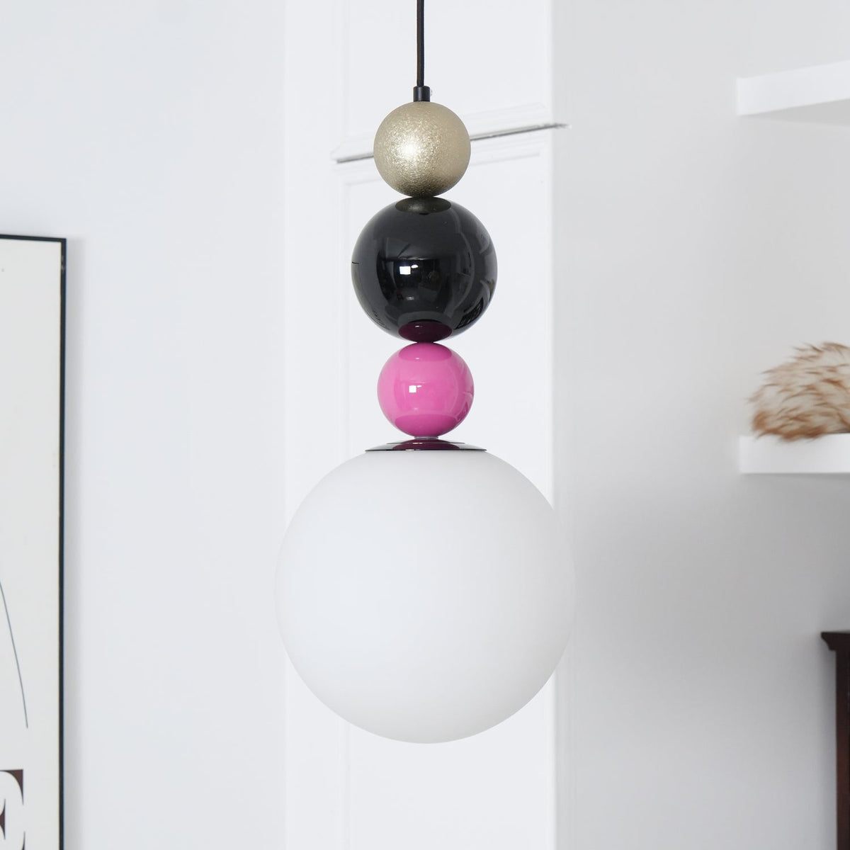 Suspension Vivace en verre et métal – vue 32