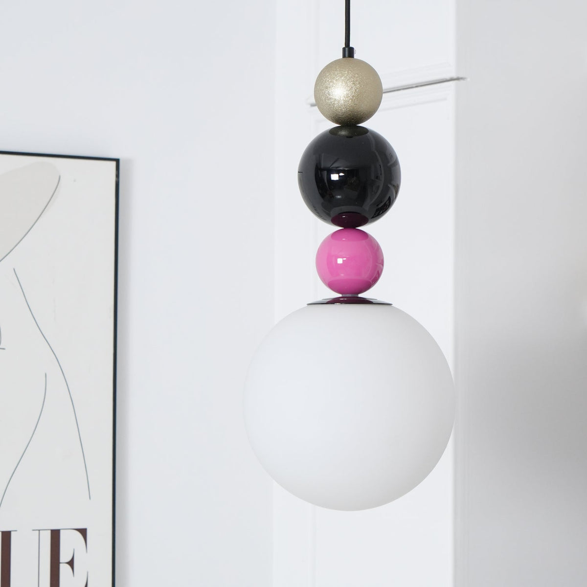 Suspension Vivace en verre et métal – vue 12