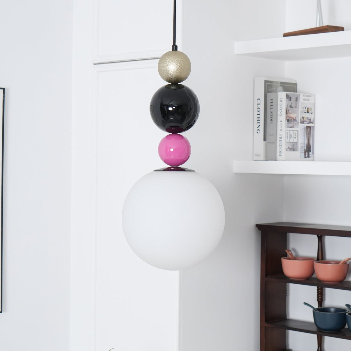 Suspension Vivace en verre et métal – vue 33