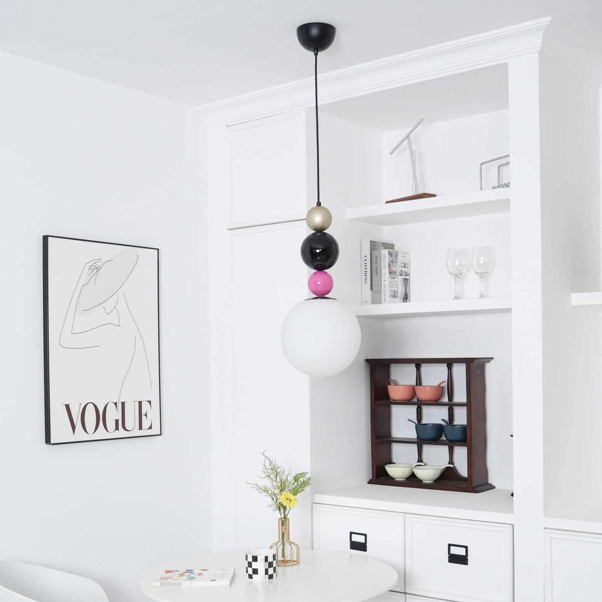 Suspension Vivace en verre et métal – vue 34