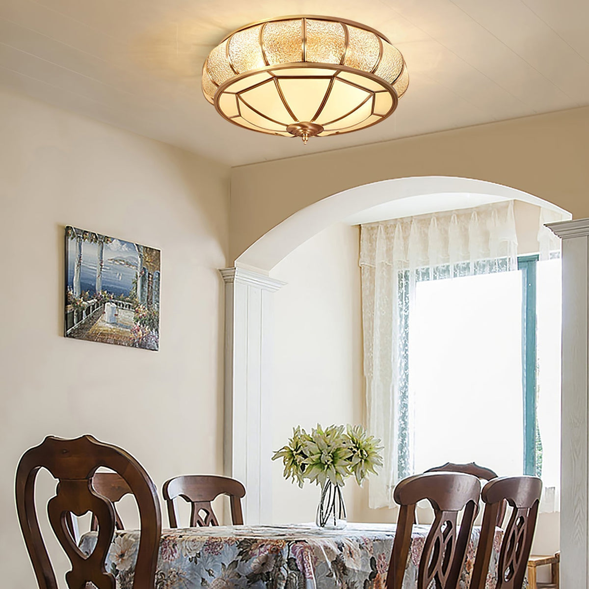 Plafonnier Archipel en verre et laiton – vue 27