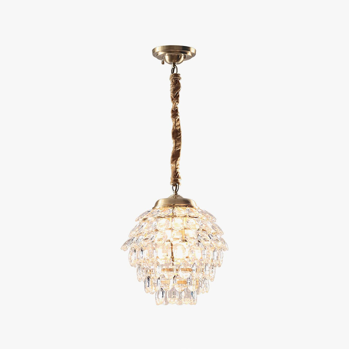 Suspension Cigale en cristal et laiton – vue 7