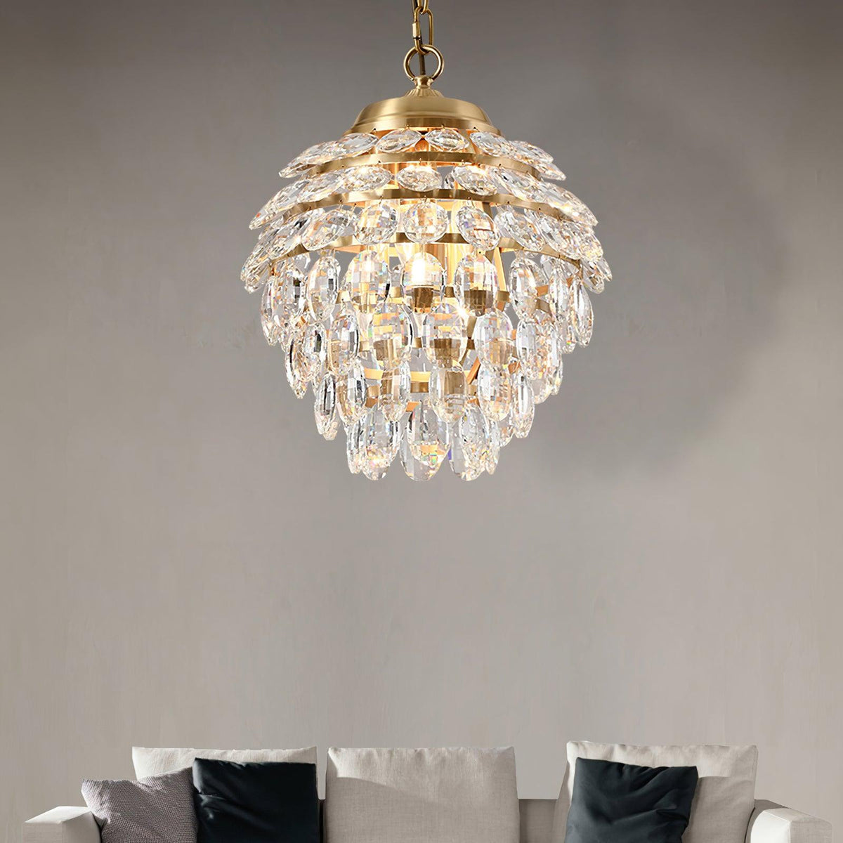Suspension Cigale en cristal et laiton – vue 23
