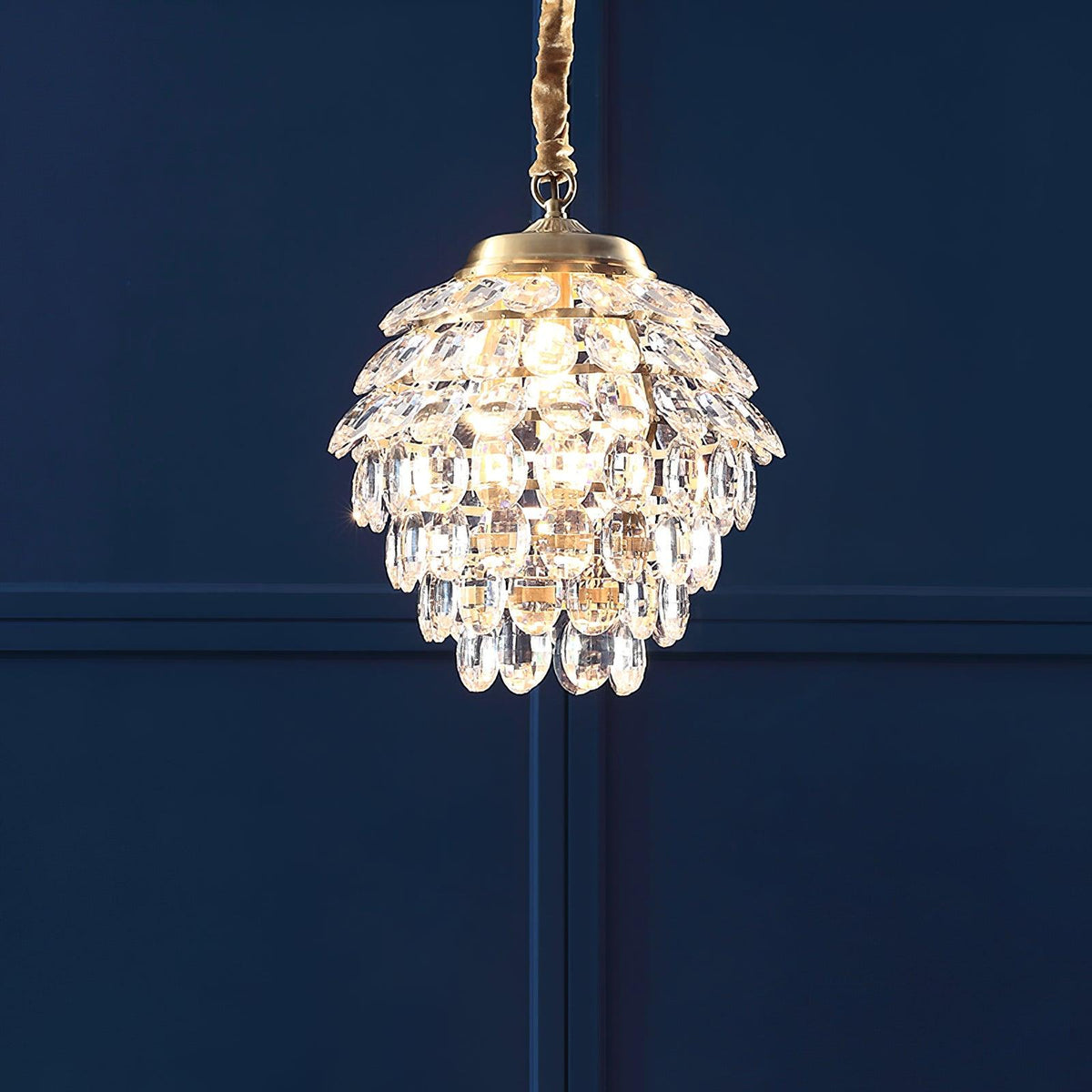 Suspension Cigale en cristal et laiton – vue 19