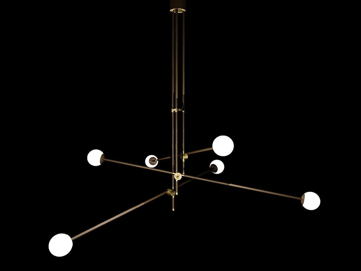 Lustre Salomé en verre et laiton – vue 30