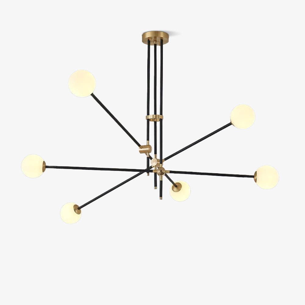 Lustre Salomé en verre et laiton – vue 45