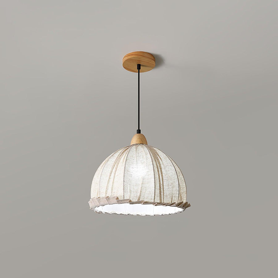 Suspension Rocher en bois et tissu – vue 2