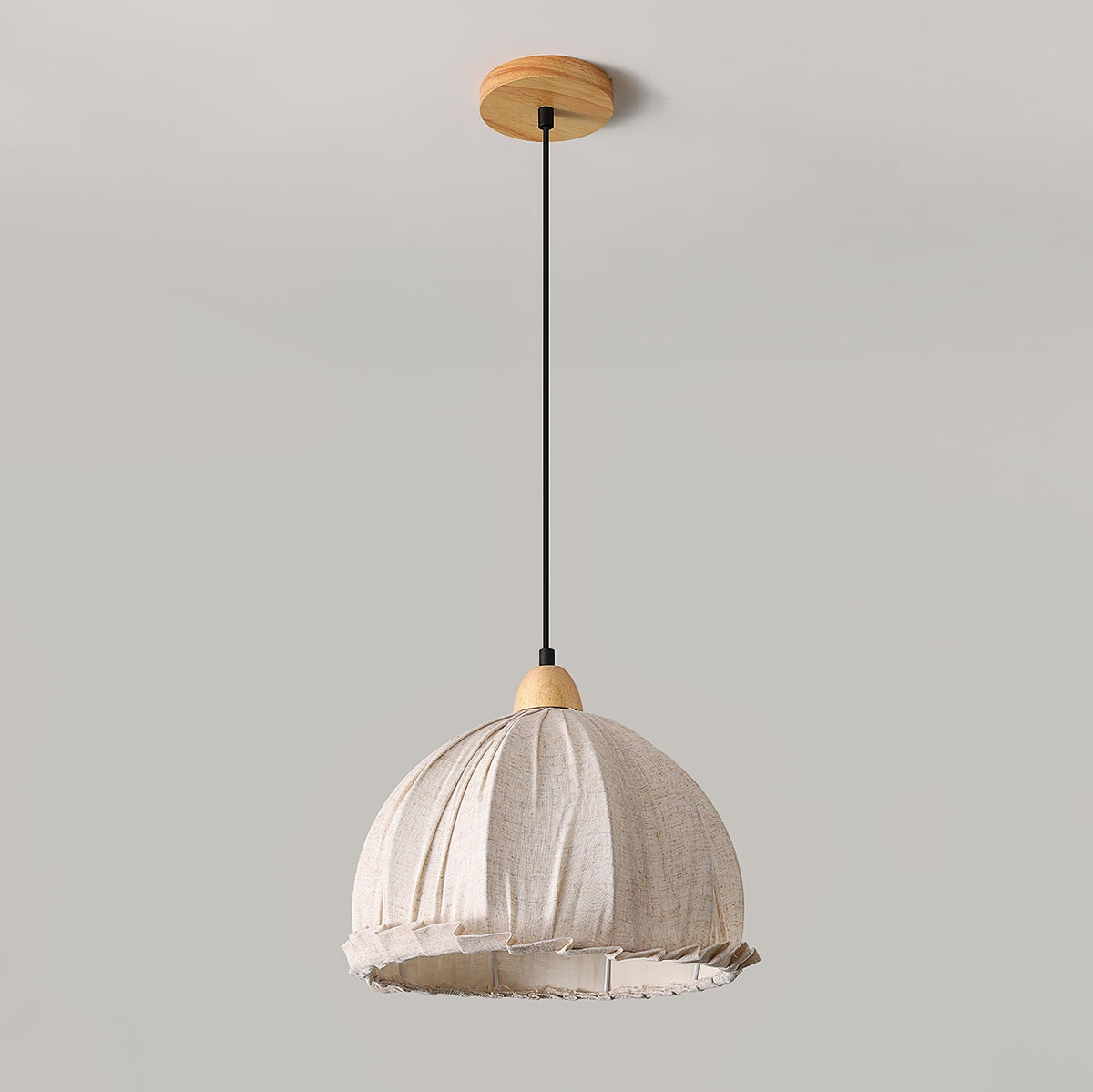Suspension Rocher en bois et tissu – vue 3
