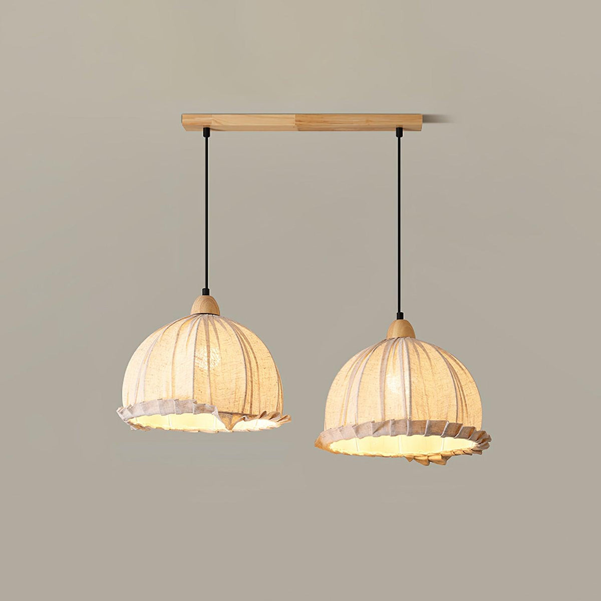 Suspension Rocher en bois et tissu – vue 8