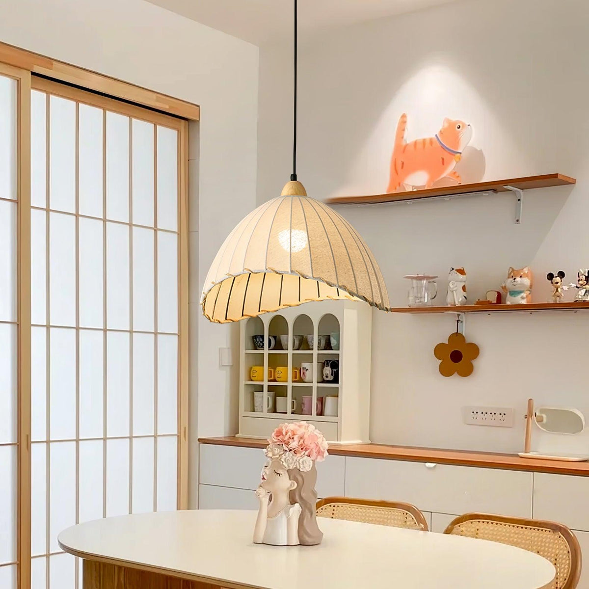 Suspension Rocher en bois et tissu – vue 4