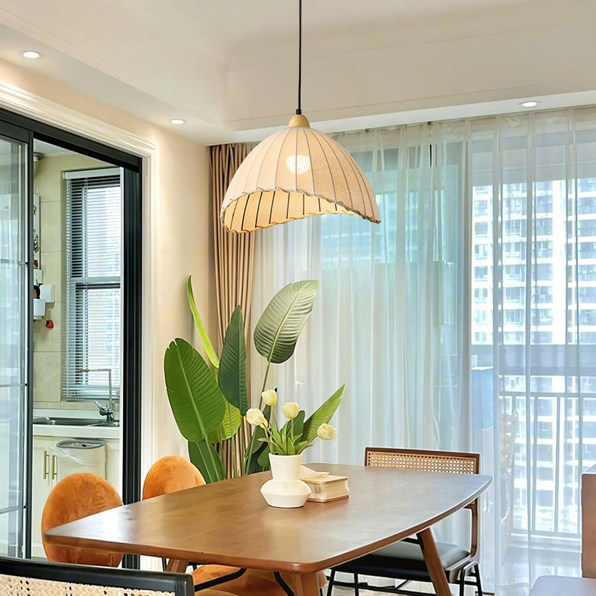 Suspension Rocher en bois et tissu – vue 16