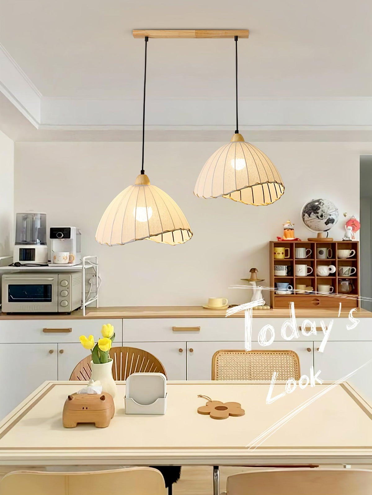Suspension Rocher en bois et tissu – vue 21
