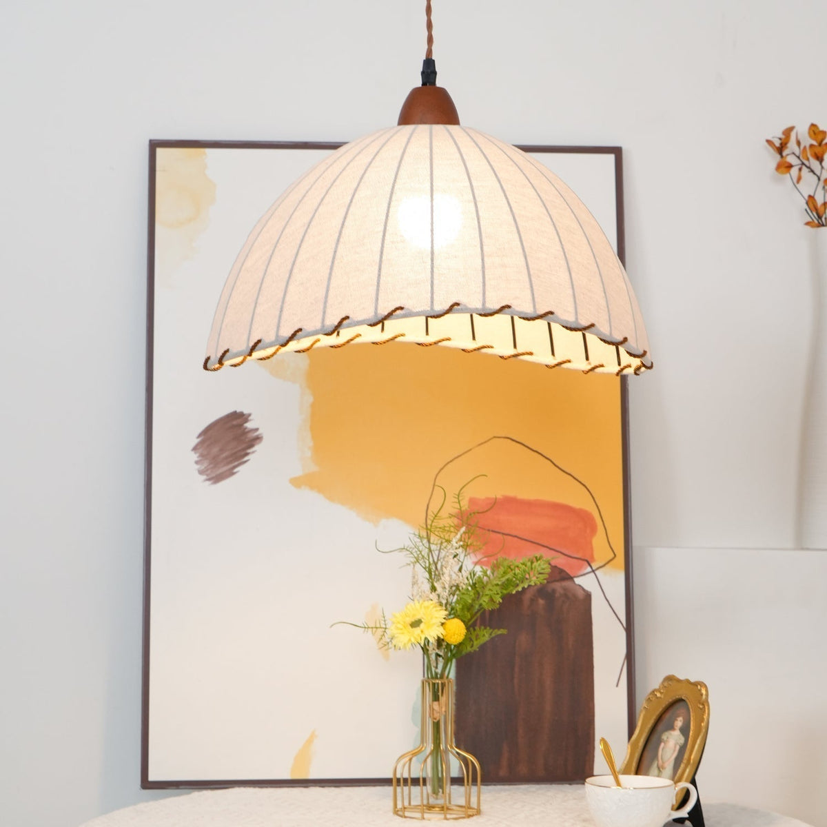 Suspension Rocher en bois et tissu – vue 27