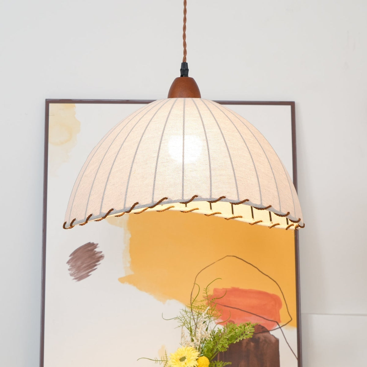Suspension Rocher en bois et tissu – vue 32