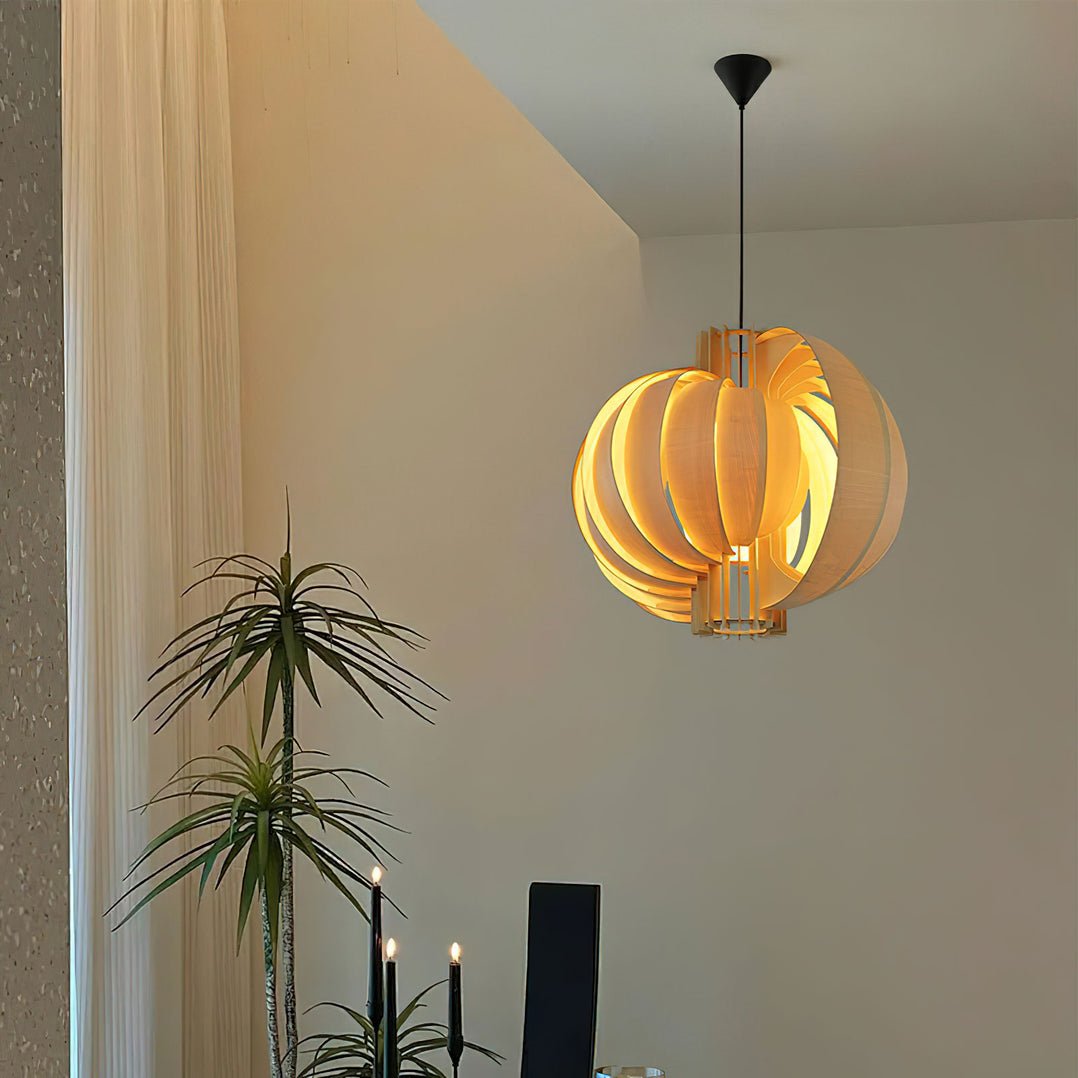 Suspension Mandarine en bois et métal – vue 6