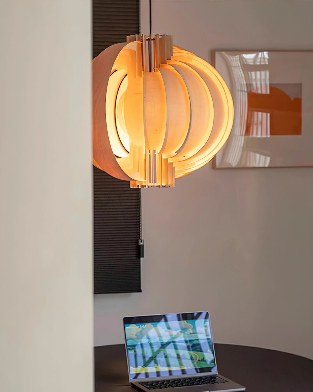 Suspension Mandarine en bois et métal – vue 10