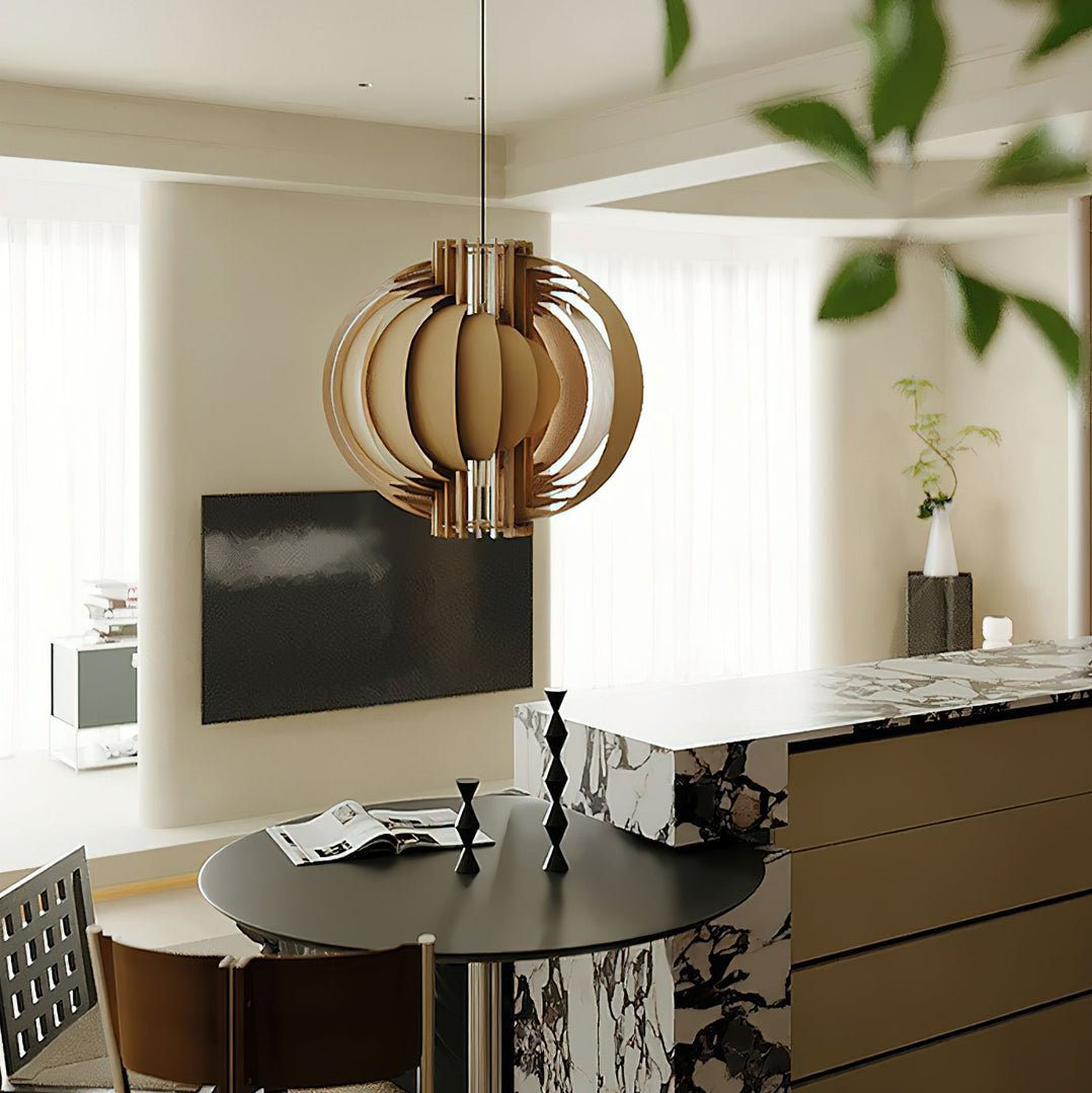 Suspension Mandarine en bois et métal – vue 38