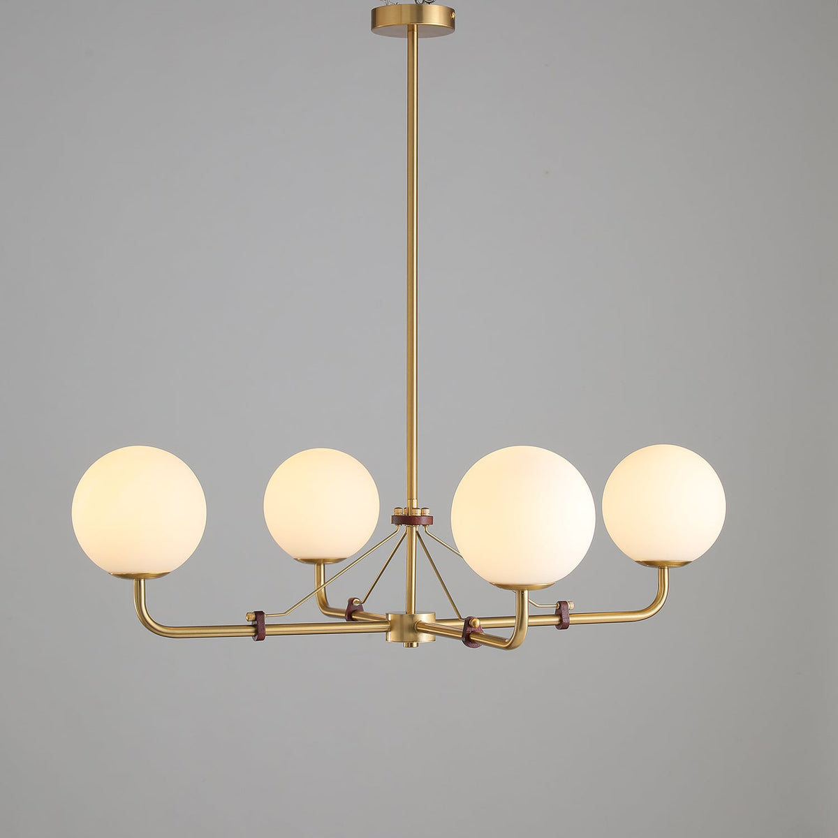 Lustre Bonifacio en laiton et verre – vue 35