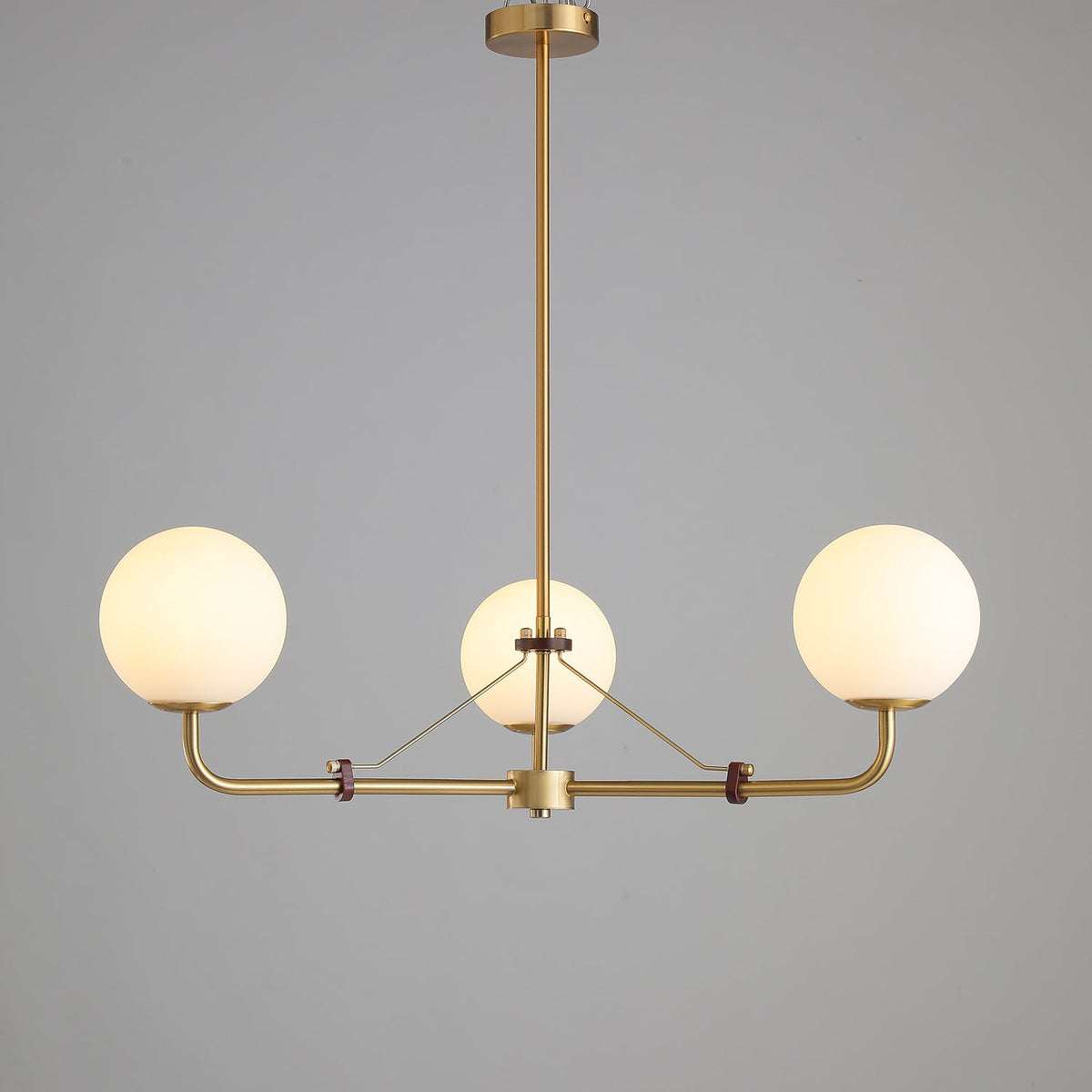 Lustre Bonifacio en laiton et verre – vue 39