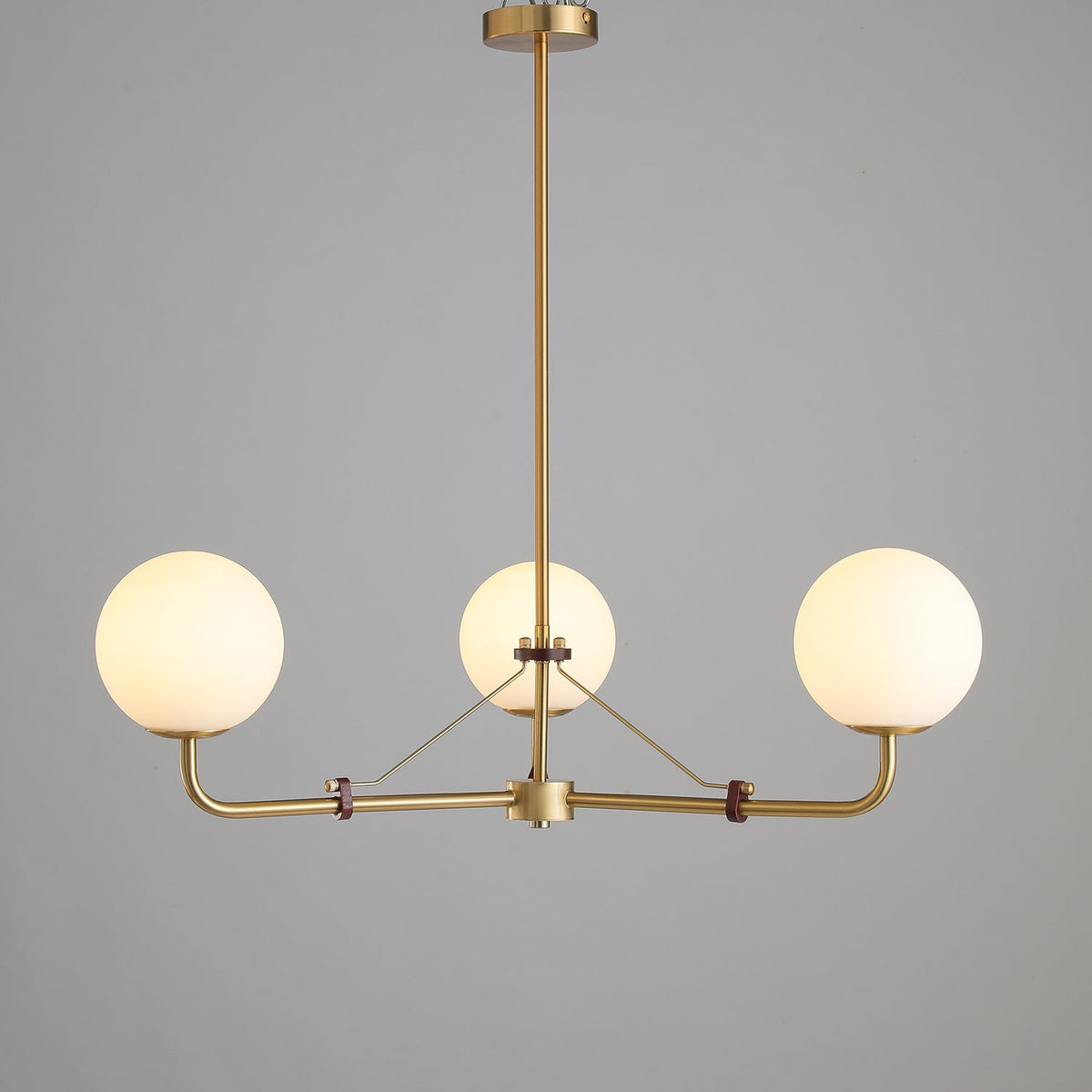 Lustre Bonifacio en laiton et verre – vue 40