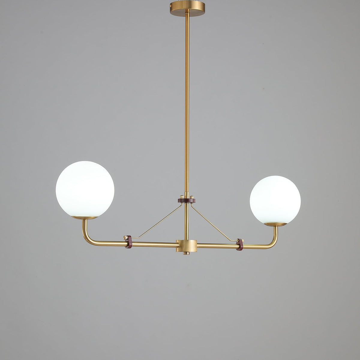 Lustre Bonifacio en laiton et verre – vue 7