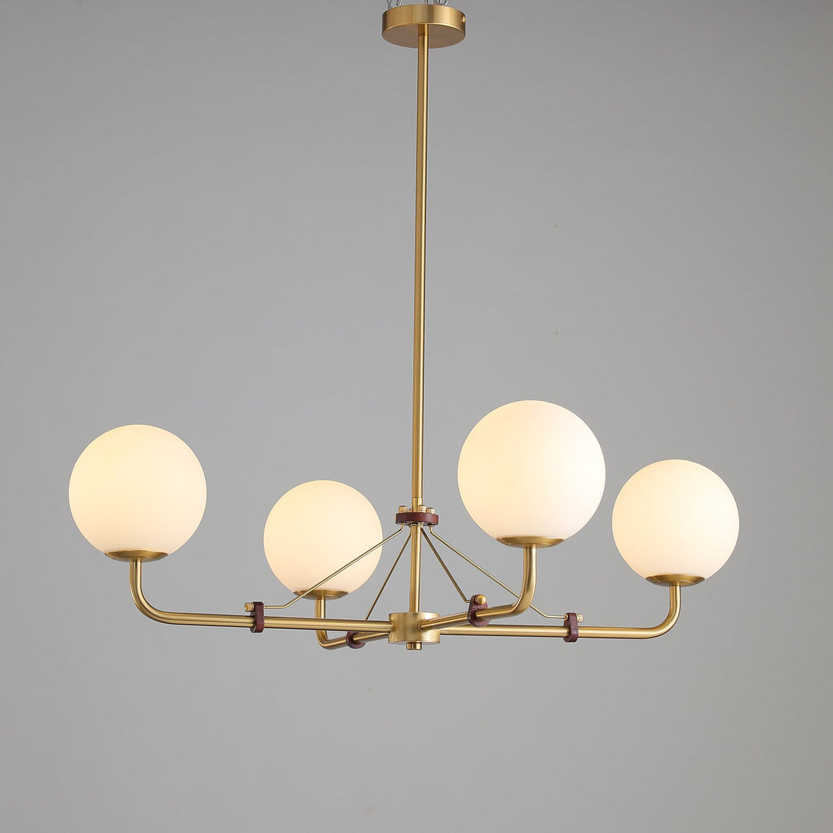 Lustre Bonifacio en laiton et verre – vue 36