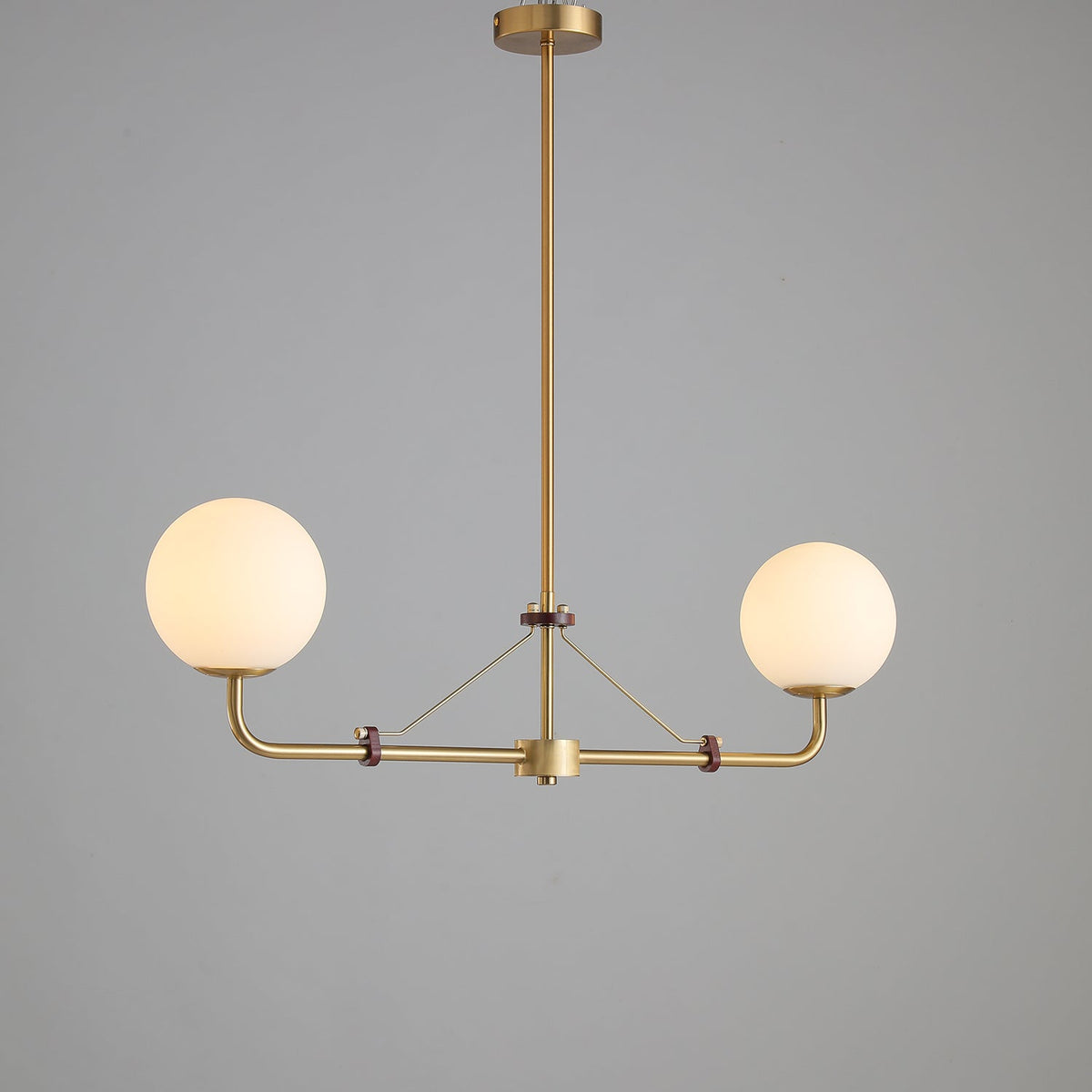 Lustre Bonifacio en laiton et verre – vue 10
