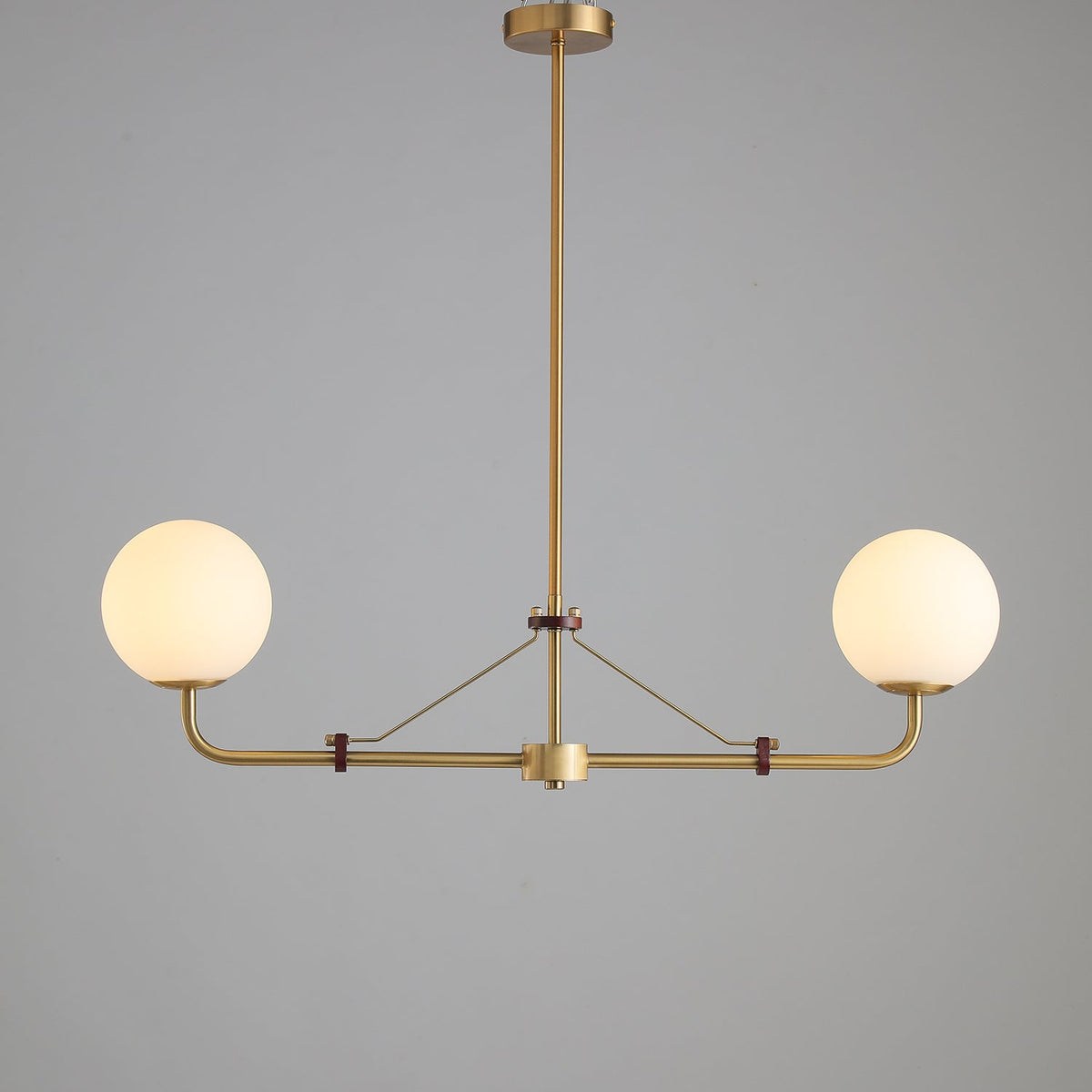 Lustre Bonifacio en laiton et verre – vue 11