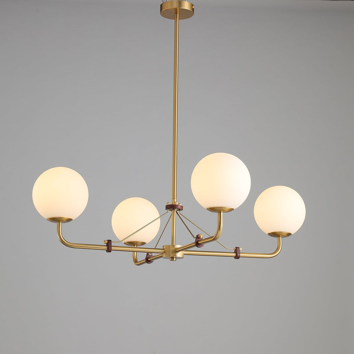Lustre Bonifacio en laiton et verre – vue 16