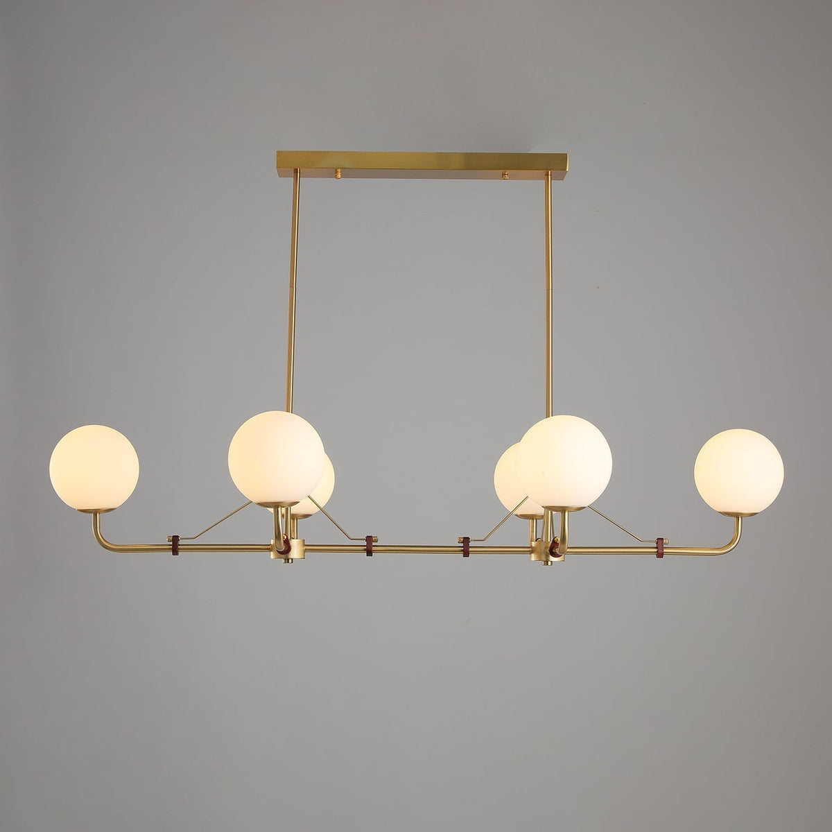 Lustre Bonifacio en laiton et verre – vue 22