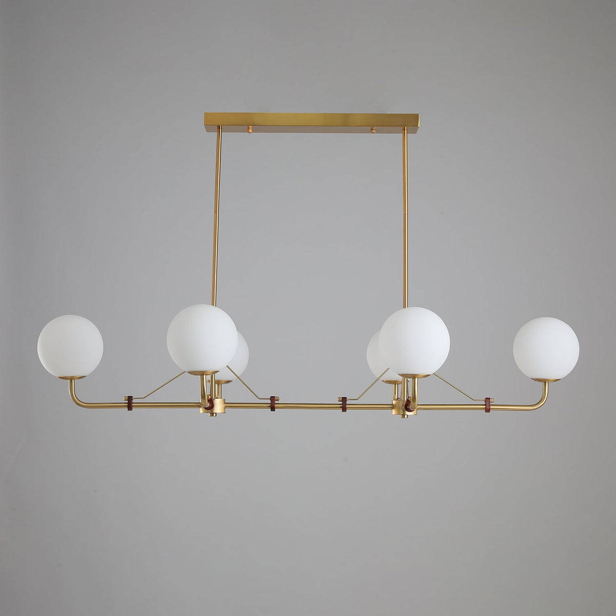 Lustre Bonifacio en laiton et verre – vue 24