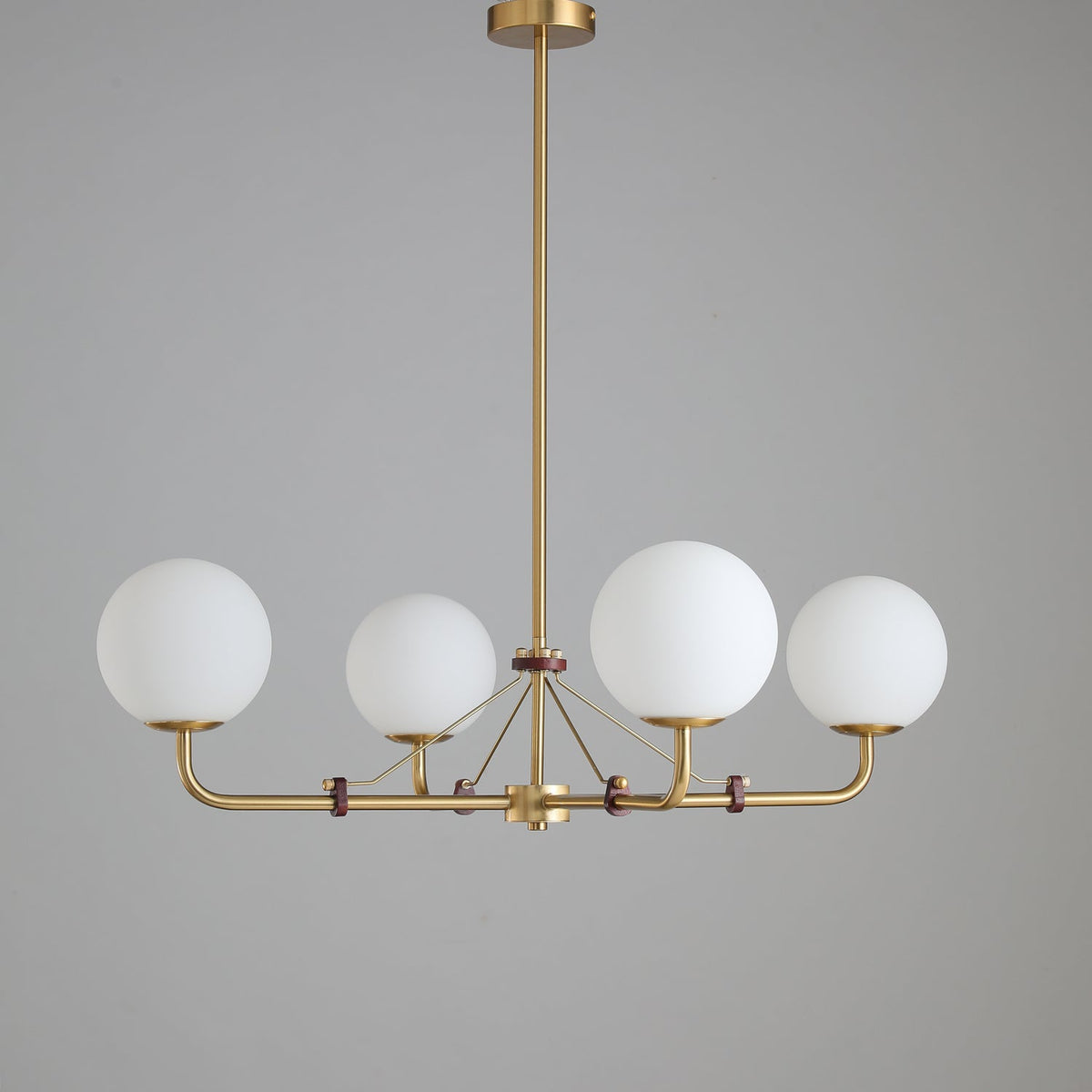Lustre Bonifacio en laiton et verre – vue 31