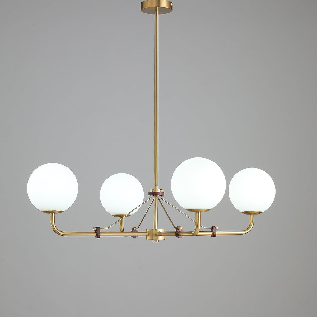 Lustre Bonifacio en laiton et verre – vue 32