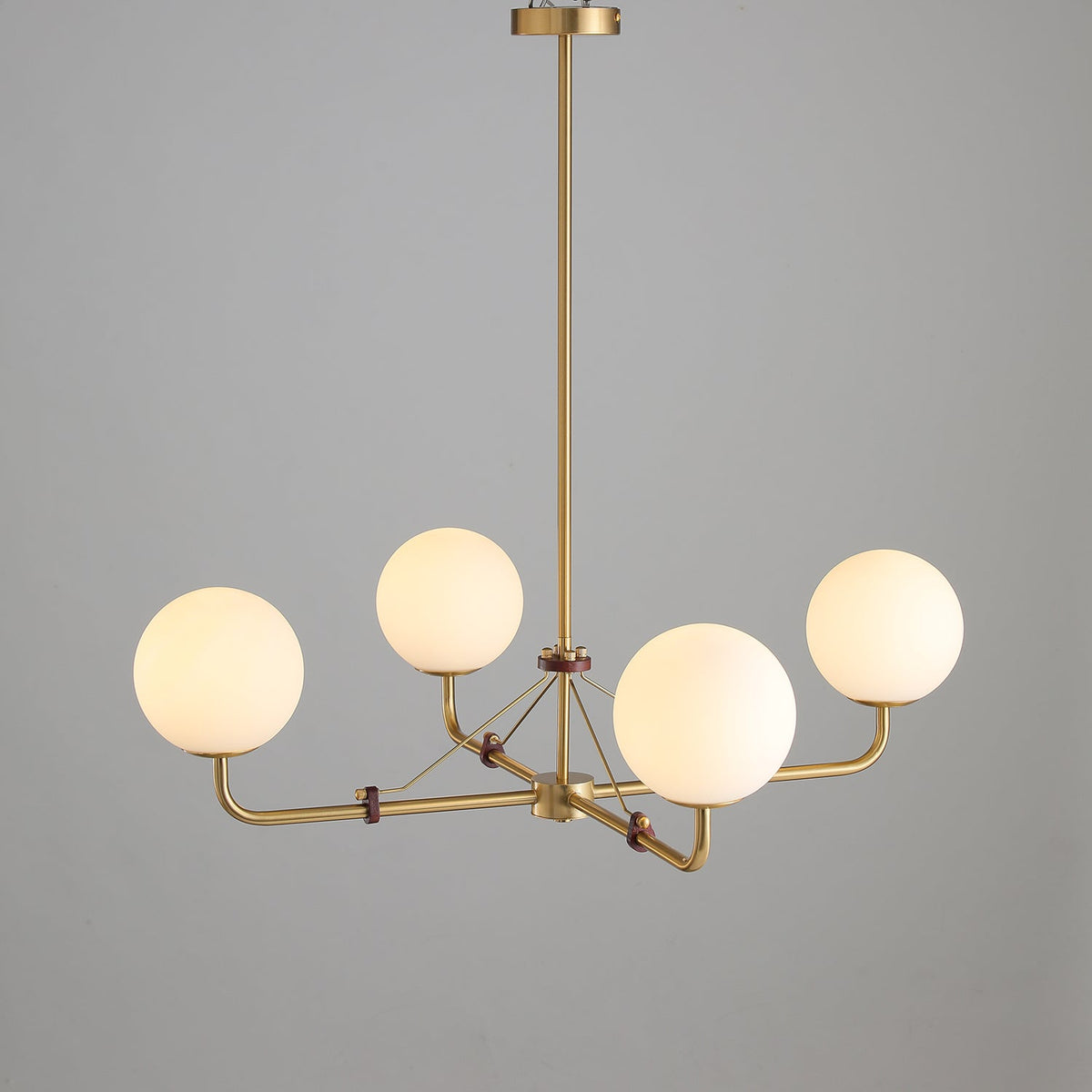 Lustre Bonifacio en laiton et verre – vue 28