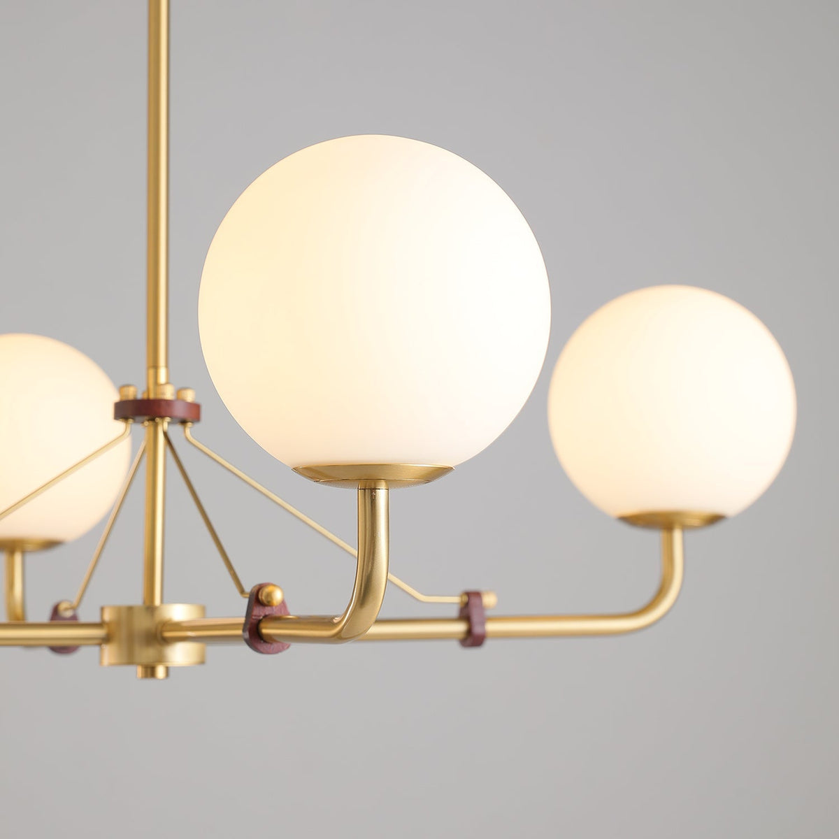 Lustre Bonifacio en laiton et verre – vue 23