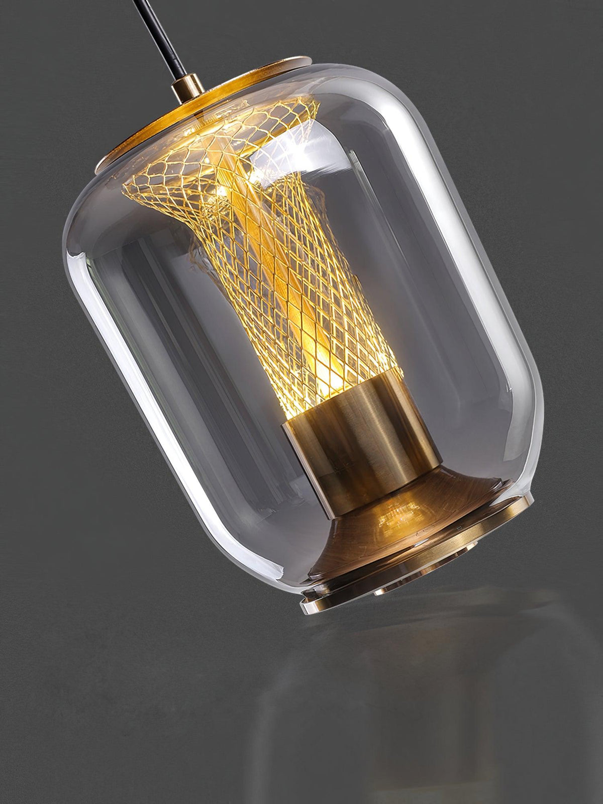 Suspension Médina en verre et fer – vue 3