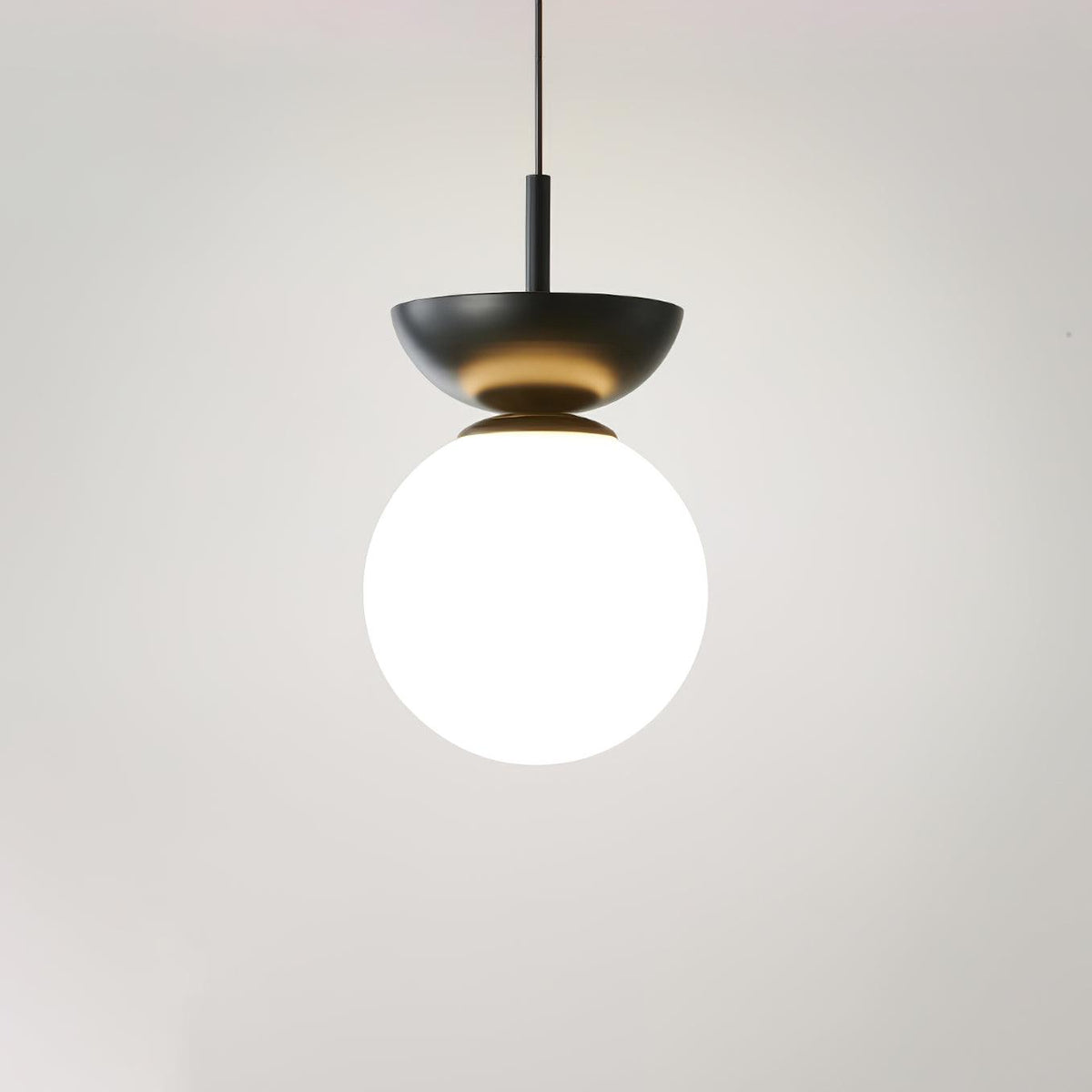 Suspension Citrine en verre et métal – vue 5