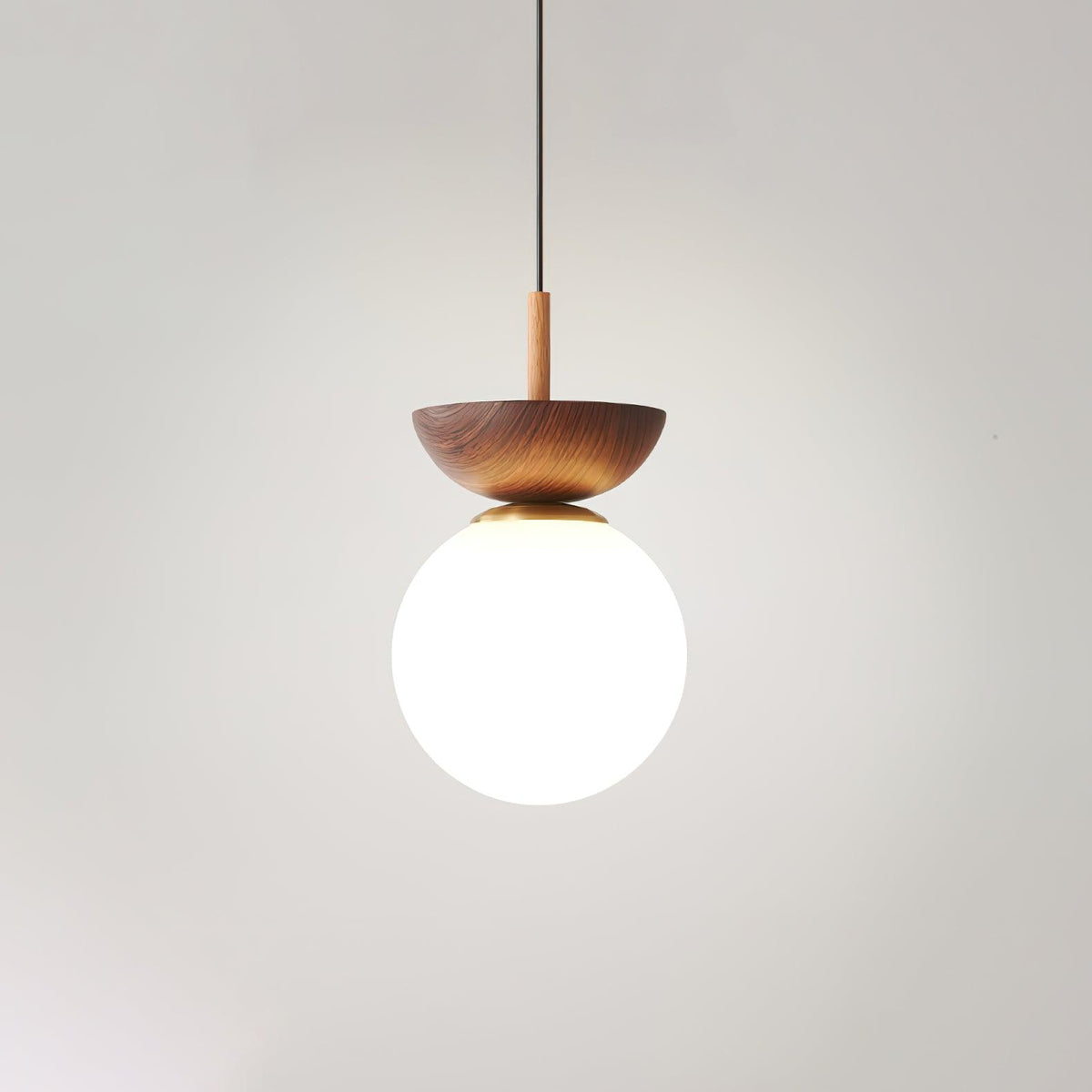 Suspension Citrine en verre et métal – vue 11