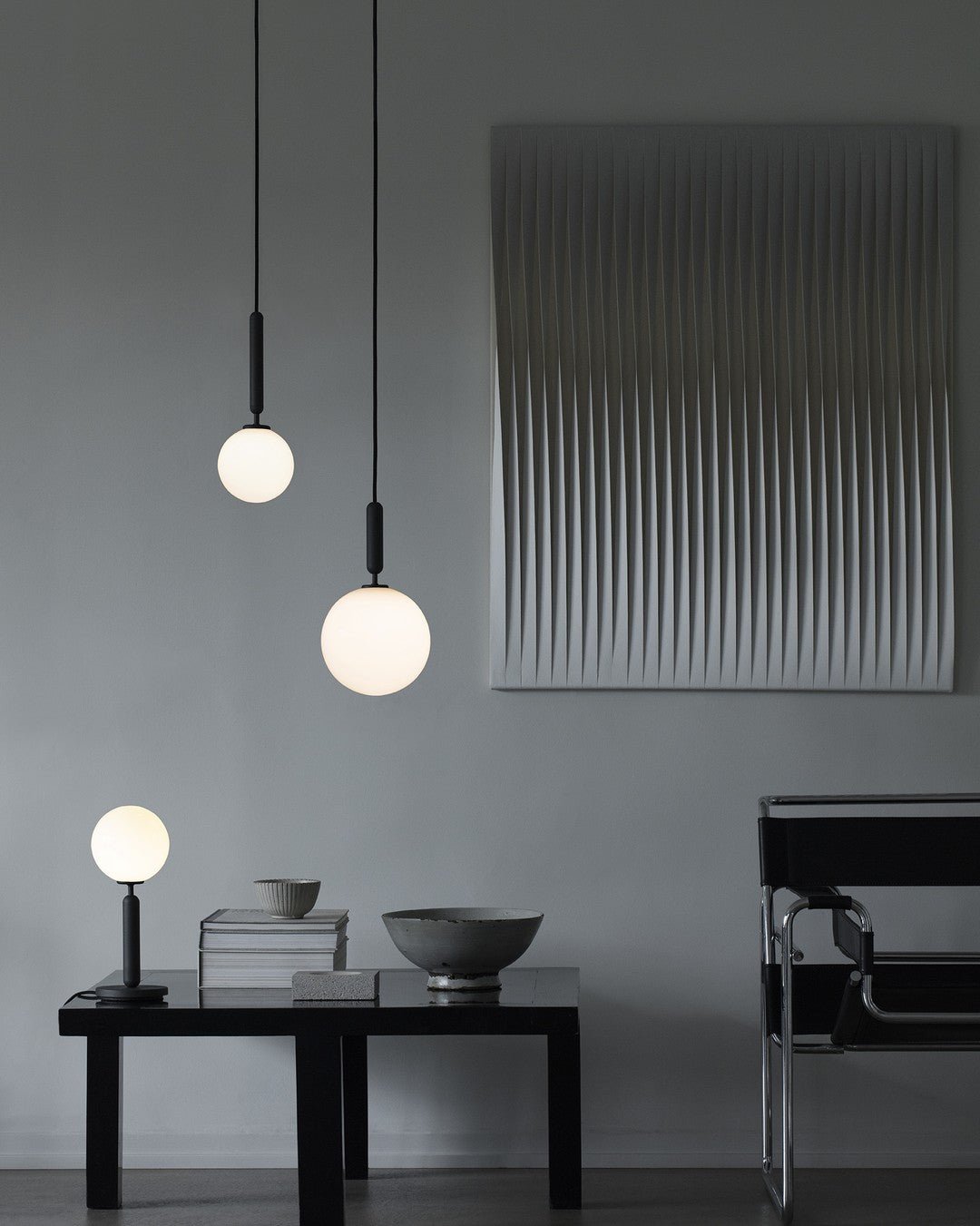Suspension Parvis en verre et laiton – vue 36