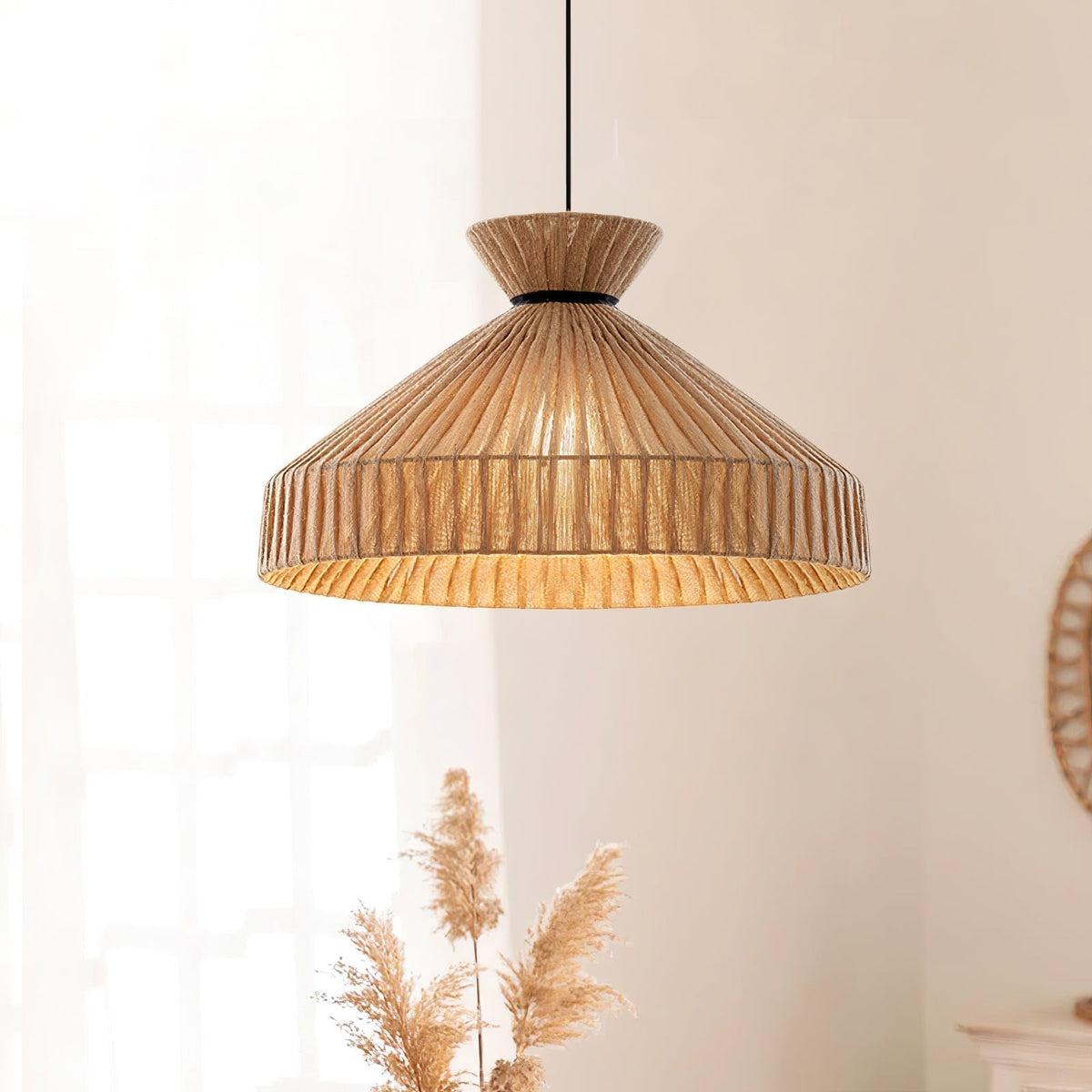Suspension Gravure en tissu et fer – vue 2
