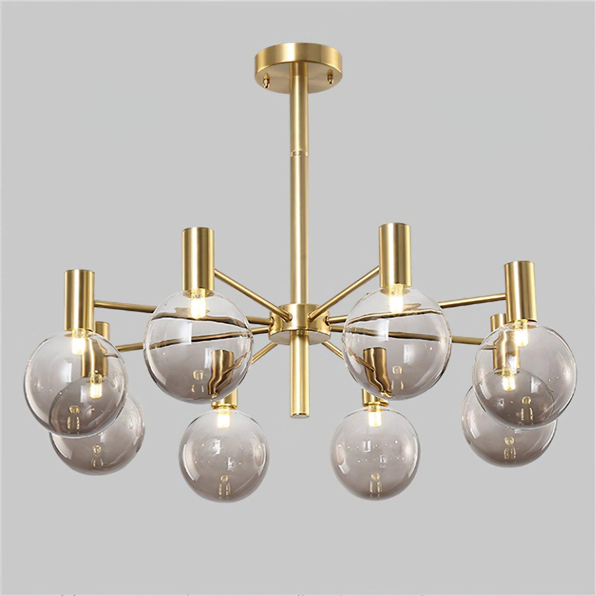 Lustre Trille en verre et fer – vue 7