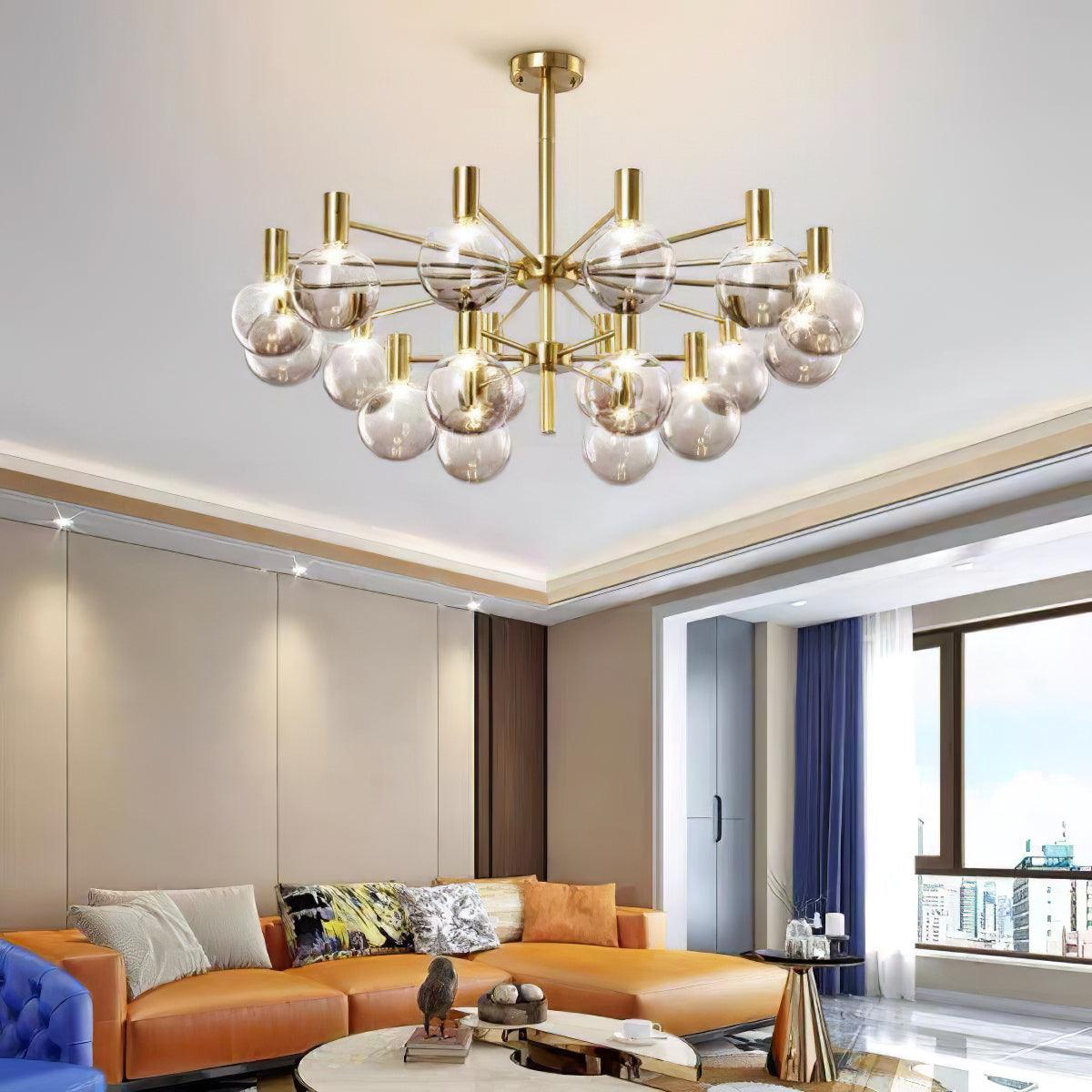 Lustre Trille en verre et fer – vue 52